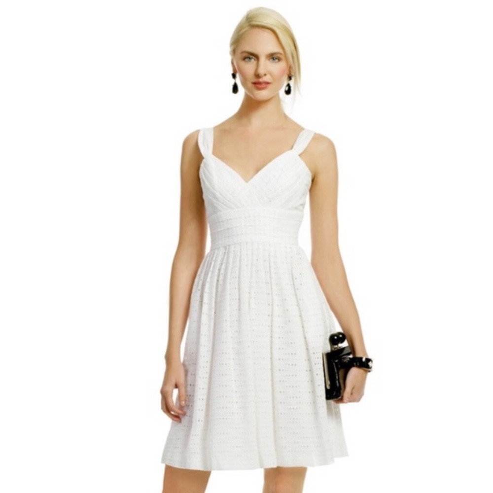 Shoshanna Giselle Eyelet White Dress